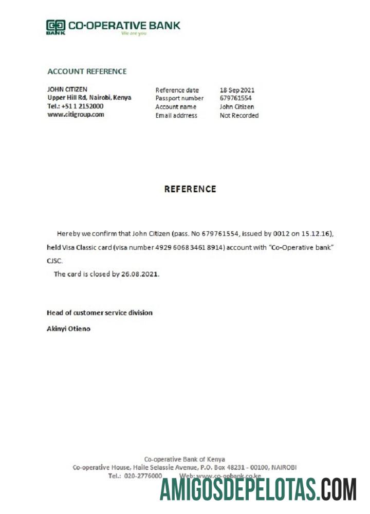 Referência de encerramento cooperativo do Quênia baixar para verificação